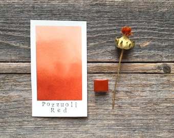 Handmade Watercolor - Pozzuoli Red - for Painting, Calligraphy, and Lettering