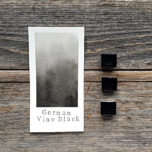 Handmade Watercolor - Vine Black - Gray - for Painting, Calligraphy, and Lettering