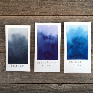 Handmade Indigo Watercolor Deep Blue for Painting, Calligraphy, and Lettering image 2