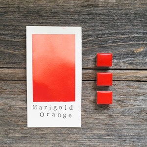 Handmade Watercolor - Marigold Orange - for Painting, Calligraphy, and Lettering