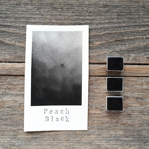 Handmade Watercolor - Peach Black - for Painting, Calligraphy, and Lettering