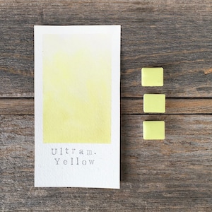 Handmade Watercolor - Ultramarine Yellow - for Painting, Calligraphy, and Lettering