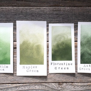 Handmade Watercolor Pistachio Green Opaque Green Watercolor for Painting, Calligraphy, and Lettering image 3