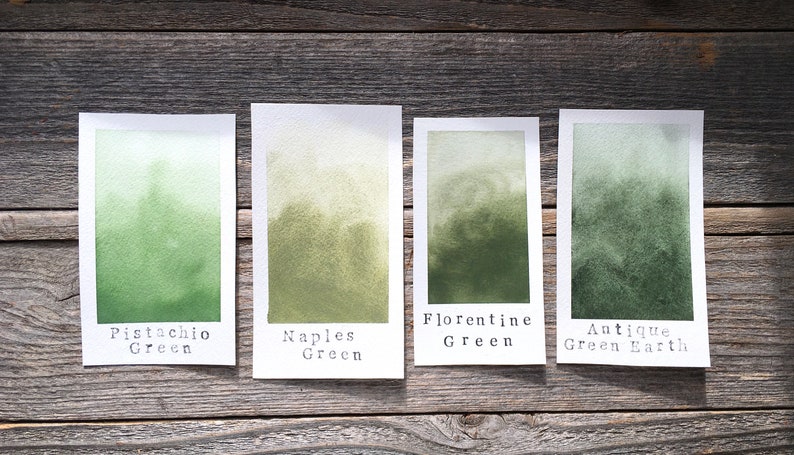 Handmade Watercolor Pistachio Green Opaque Green Watercolor for Painting, Calligraphy, and Lettering image 3