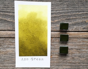 Handmade Watercolor - Azo Green - Convenience Color - for Painting, Calligraphy, and Lettering