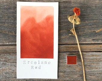 Handmade Watercolor - Ercolano Red - for Painting, Calligraphy, and Lettering