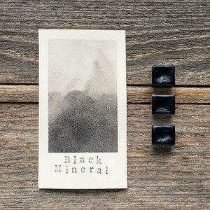Handmade Watercolor with Sparkles - Black Mineral - Non-Toxic - for Painting, Calligraphy, and Lettering