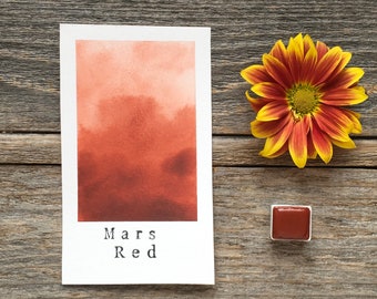 Handmade Watercolor - Mars Red - for Painting, Calligraphy, and Lettering