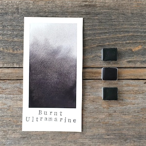 Handmade Watercolor - Burnt Ultramarine - Convenience Color - for Painting, Calligraphy, and Lettering