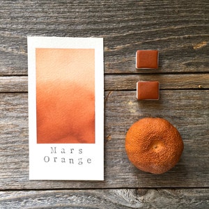 Handmade Watercolor - Mars Orange - for Painting, Calligraphy, and Lettering