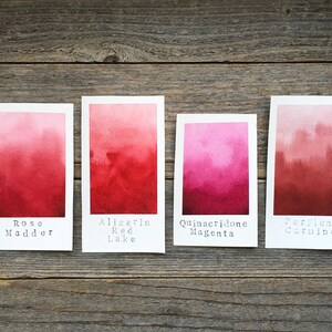 Handgemaakte aquarel - meekrap rozen - voor schilderen, kalligrafie en belettering afbeelding 3