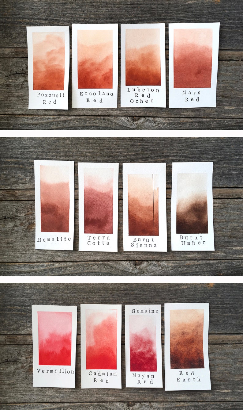 Calligraphy and Lettering Burnt Sienna Handmade Watercolor for Painting
