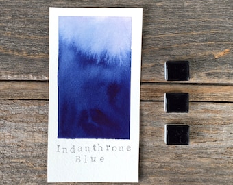 Handmade Watercolor - Indanthrone Blue - Deep Blue - for Painting, Calligraphy, and Lettering