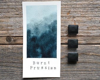 Handmade Watercolor - Burnt Prussian - Convenience Color - for Painting, Calligraphy, and Lettering
