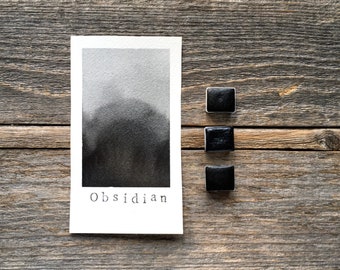 Handmade Watercolor - Obsidian - Dragonglass - for Painting, Calligraphy, and Lettering