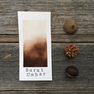 Handmade Watercolor - Burnt Umber - Brown - for Painting, Calligraphy, and Lettering