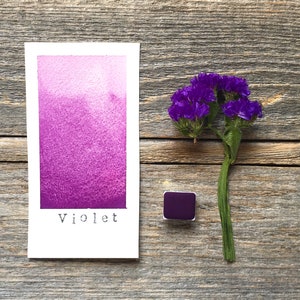 Handmade Watercolor - Violet Watercolor - for Painting, Calligraphy, and Lettering