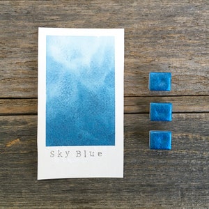 Handmade Watercolor with Sparkles - Sky Blue - Non-Toxic - for Painting, Calligraphy, and Lettering