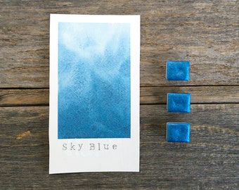 Handmade Watercolor with Sparkles - Sky Blue - Non-Toxic - for Painting, Calligraphy, and Lettering