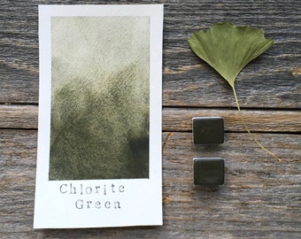 Handmade Watercolor - Chlorite Green - for Painting, Calligraphy, and Lettering