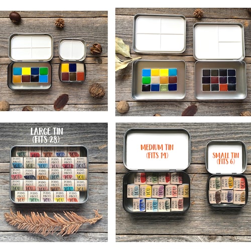 NEW Empty Tins and for Watercolors Travel Palette Etsy