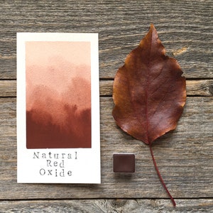 Handmade Watercolor - Natural Red Oxide - Maroon Red - for Painting, Calligraphy, and Lettering