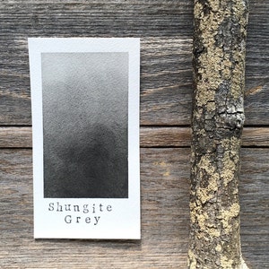 Handmade Watercolor - Shungite Gray - Rare Paint - for Painting, Calligraphy, and Lettering