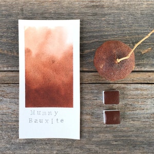 Handmade Watercolor - Mummy Bauxite - Mineral Watercolor - for Painting, Calligraphy, and Lettering