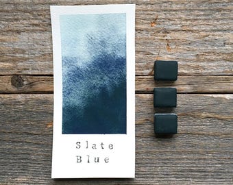 NEW: Handmade Watercolor - Slate Blue - Convenience Color - New Version - for Painting, Calligraphy, and Lettering