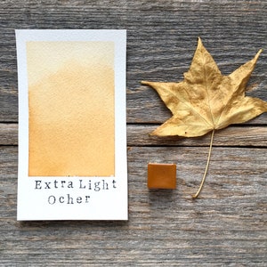 Handmade Watercolor - Extra Light Ocher - for Painting, Calligraphy, and Lettering