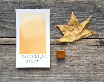 Handmade Watercolor - Extra Light Ocher - for Painting, Calligraphy, and Lettering