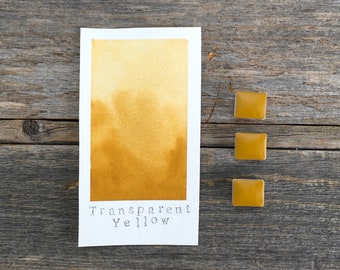 Handmade Watercolor - Transparent Yellow - for Painting, Calligraphy, and Lettering