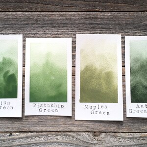 Handmade Watercolor Pistachio Green Opaque Green Watercolor for Painting, Calligraphy, and Lettering image 2