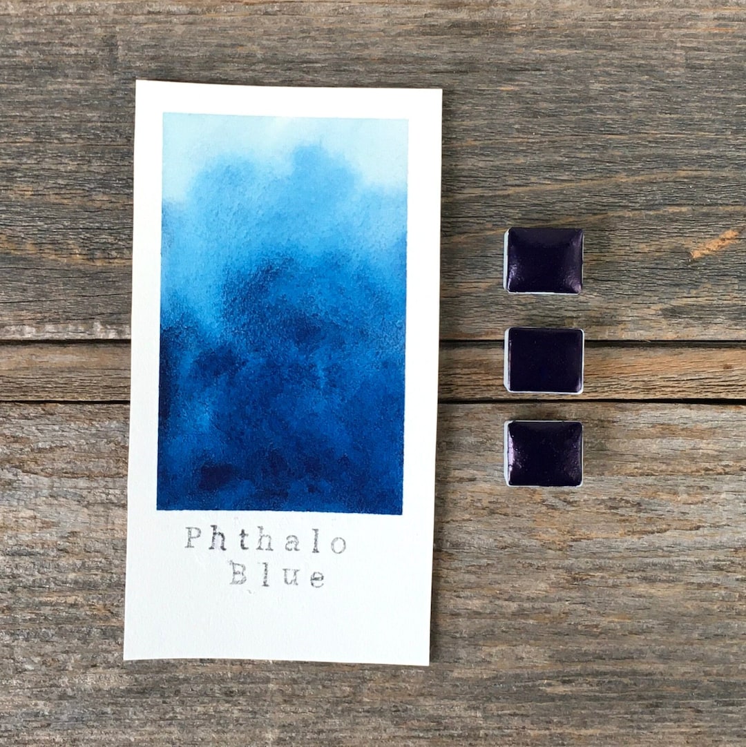 Handmade Watercolor Phthalo Blue Dark Blue for Painting 