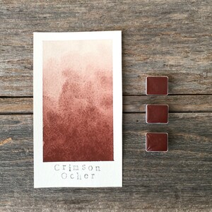 Handmade Watercolor - Crimson Ocher - Watercolor - for Painting, Calligraphy, and Lettering