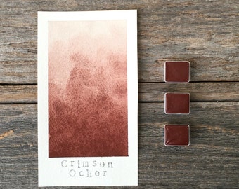 Handmade Watercolor - Crimson Ocher - Watercolor - for Painting, Calligraphy, and Lettering