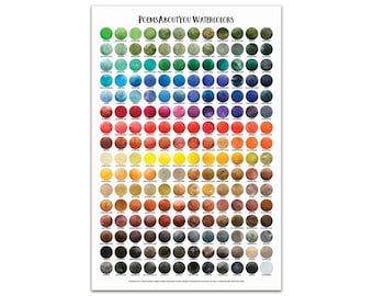 Watercolors Poster - 18" x 24" - Art Studio or Room Decor - Pigment Reference