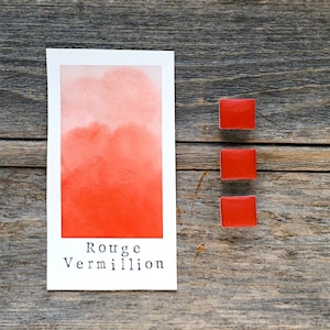 Handmade Watercolor - Rouge Vermillion - Red Pigment - for Painting, Calligraphy, and Lettering