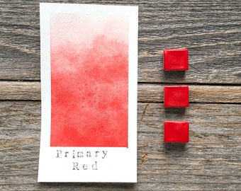 Handmade Watercolor - Primary Red - for Painting, Calligraphy, and Lettering