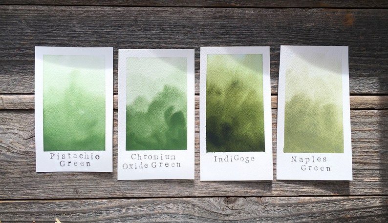 Handmade Watercolor Pistachio Green Opaque Green Watercolor for Painting, Calligraphy, and Lettering image 4