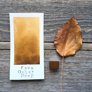 Handmade Watercolor - Fawn Ocher Deep - for Painting, Calligraphy, and Lettering