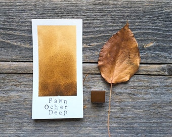 Handmade Watercolor - Fawn Ocher Deep - for Painting, Calligraphy, and Lettering