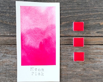 Neon Pink - Handmade Watercolor - for Painting, Calligraphy, and Lettering