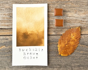 Handmade Watercolor - Buckskin Brown Ocher - for Painting, Calligraphy, and Lettering