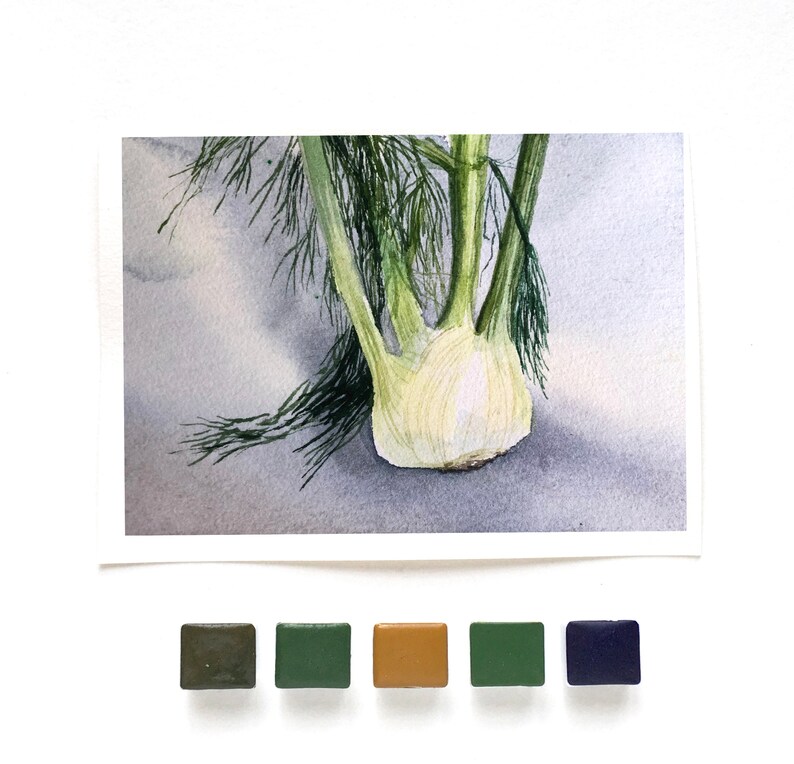 Handmade Watercolor Pistachio Green Opaque Green Watercolor for Painting, Calligraphy, and Lettering image 6
