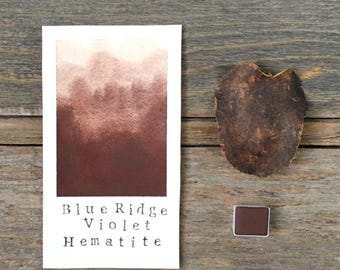 NIEUW: handgemaakte aquarel - Blue Ridge violet hematiet - granulerende aquarel - voor schilderen, kalligrafie en belettering