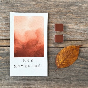 NEW: Handmade Watercolor - Red Novgorod - Mineral Watercolor - for Painting, Calligraphy, and Lettering