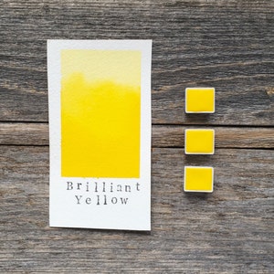 Handmade Watercolor - Brilliant Yellow - for Painting, Calligraphy, and Lettering