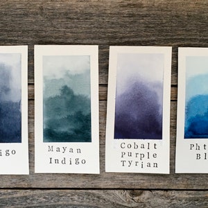 Handmade Indigo Watercolor Deep Blue for Painting, Calligraphy, and Lettering image 4