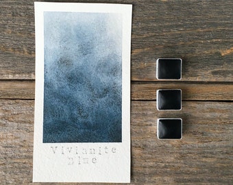 Handgemaakte aquarel - vivianietblauw - mineraal pigment - voor schilderen, kalligrafie en belettering